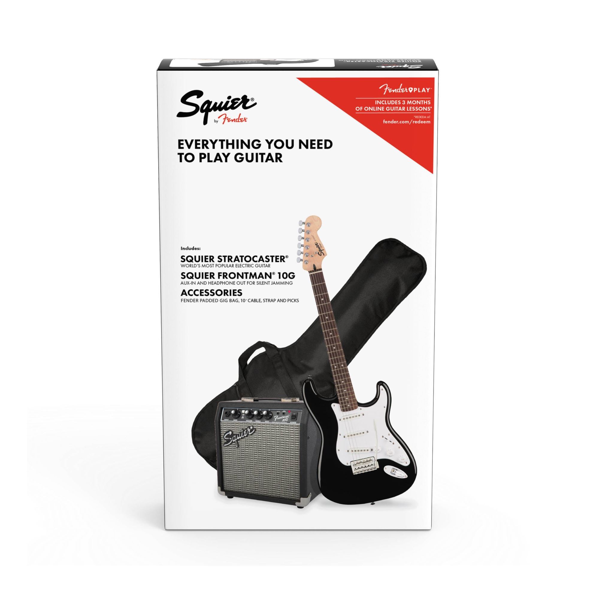 Squier Electric Guitar
 - Squier Strat Pack Frontman 10g Electric Guitar Black Perth Mega Music Online